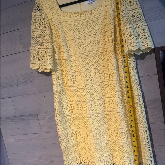 Estudio one Chic Yellow Lace Midi Dress - Picture 10 of 12